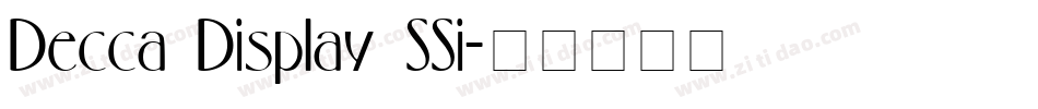Decca Display SSi字体转换
